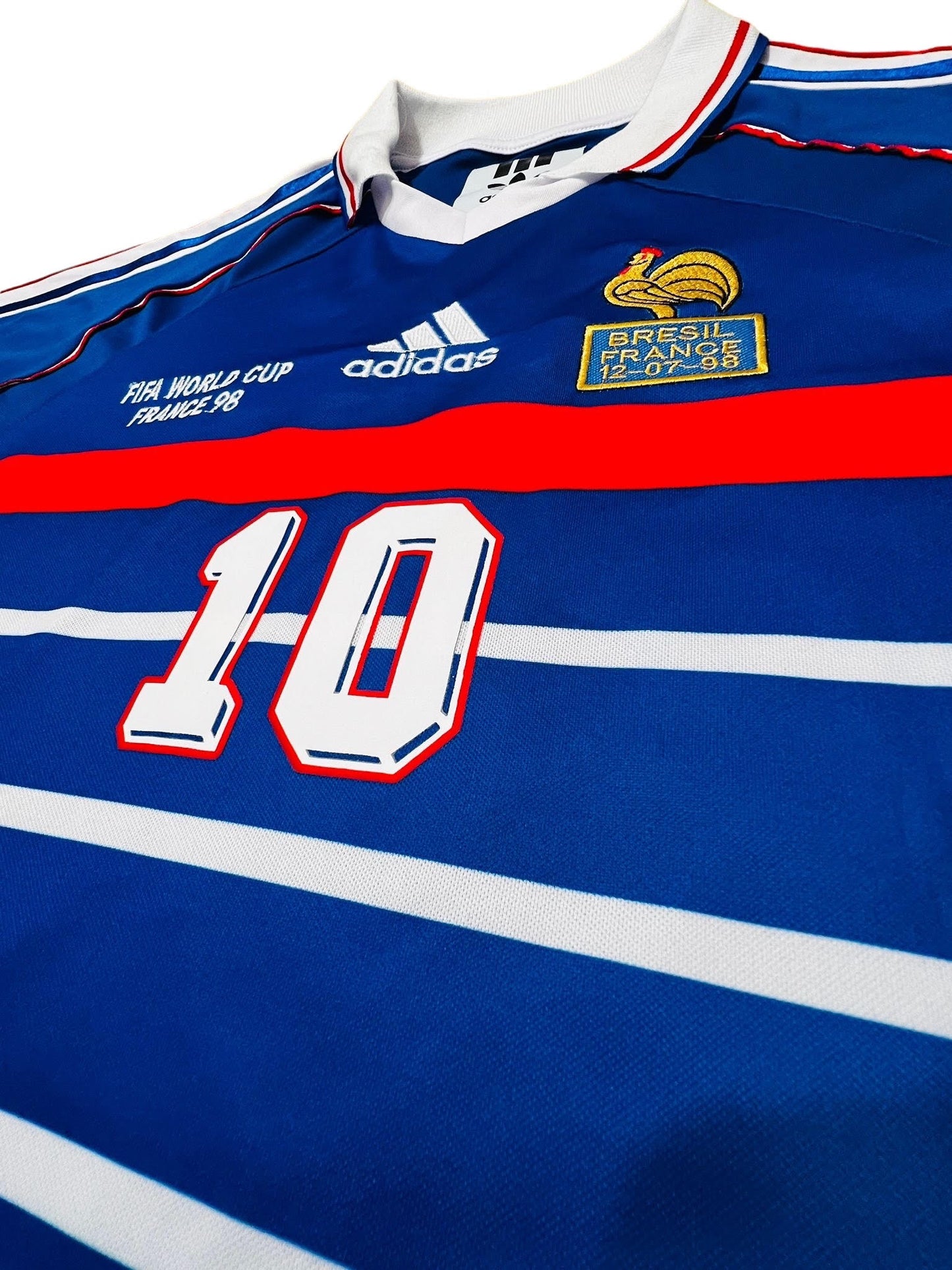 LEGENDS- Retro Zidane 10 France 98 Home Jersey - Replica