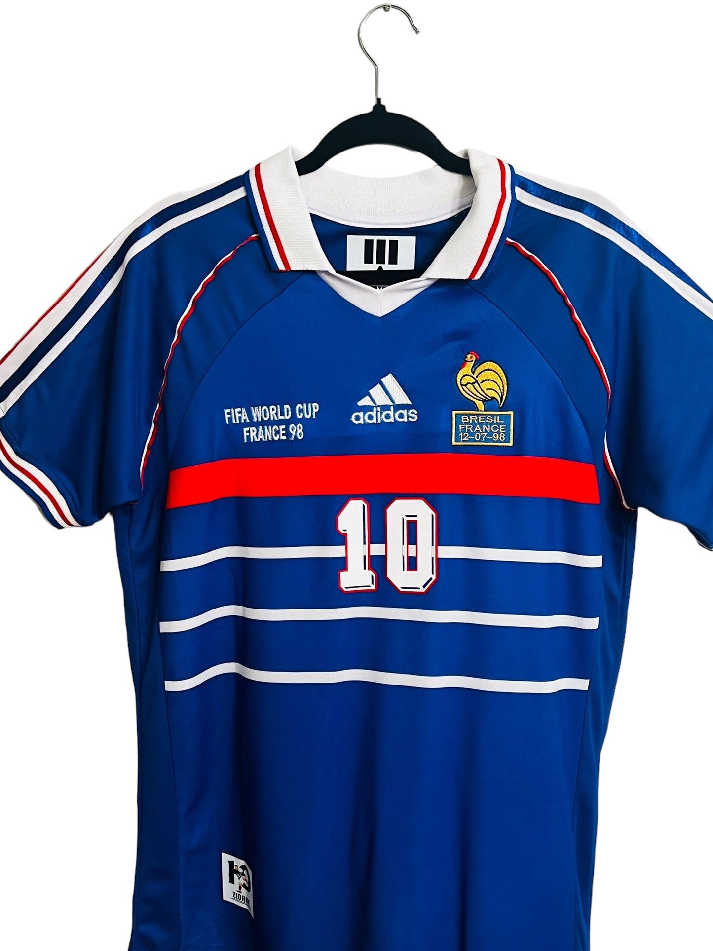 LEGENDS- Retro Zidane 10 France 98 Home Jersey - Replica
