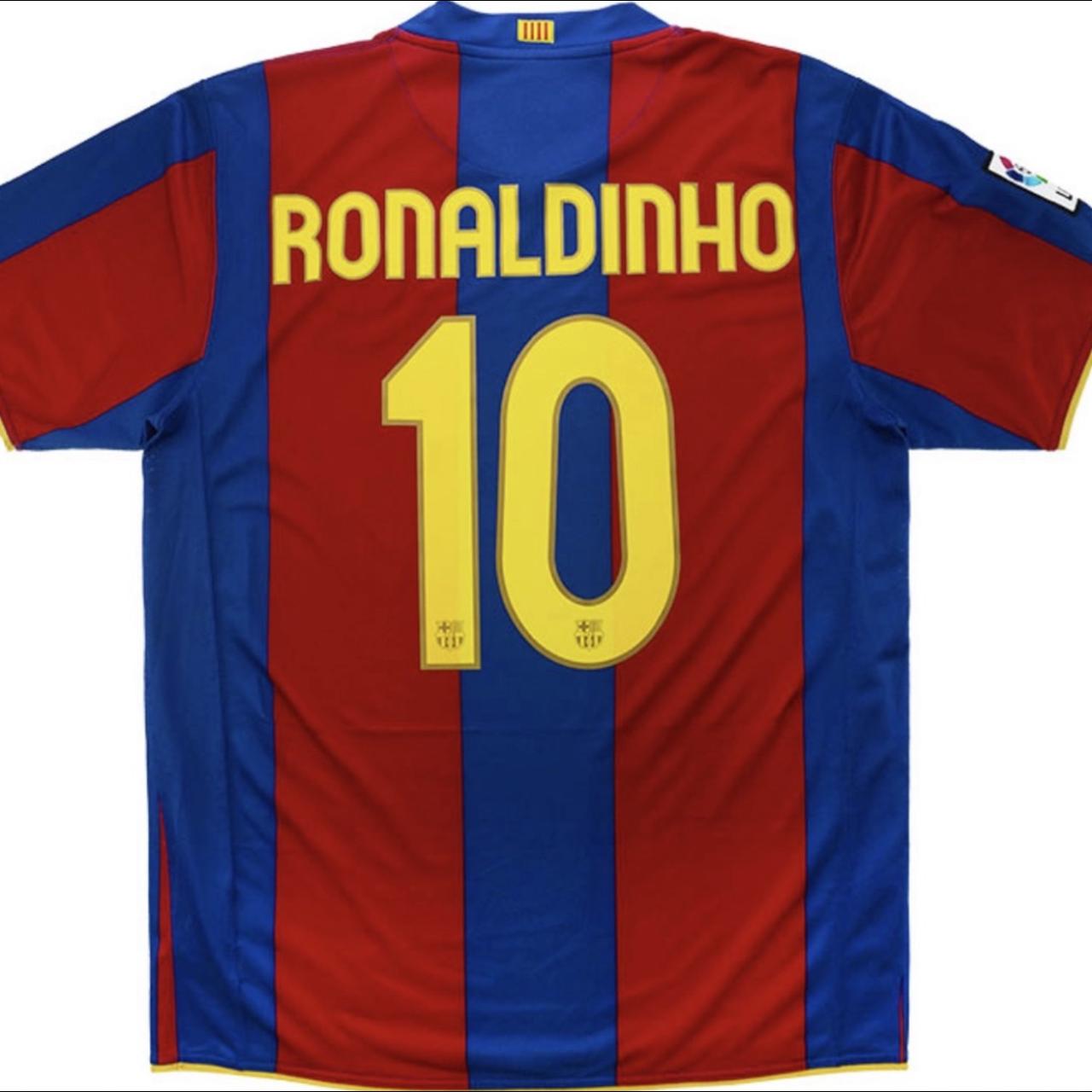 LEGENDS- Retro Ronaldinho Barcelona 2007 Home Jersey - Replica